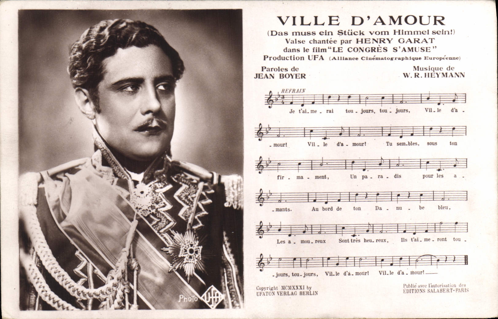 CPA Ville d'amour Jean Boyer Heymann