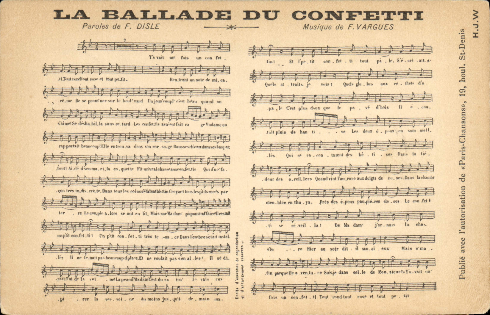 CPA La ballade du confetti Disle Vargues