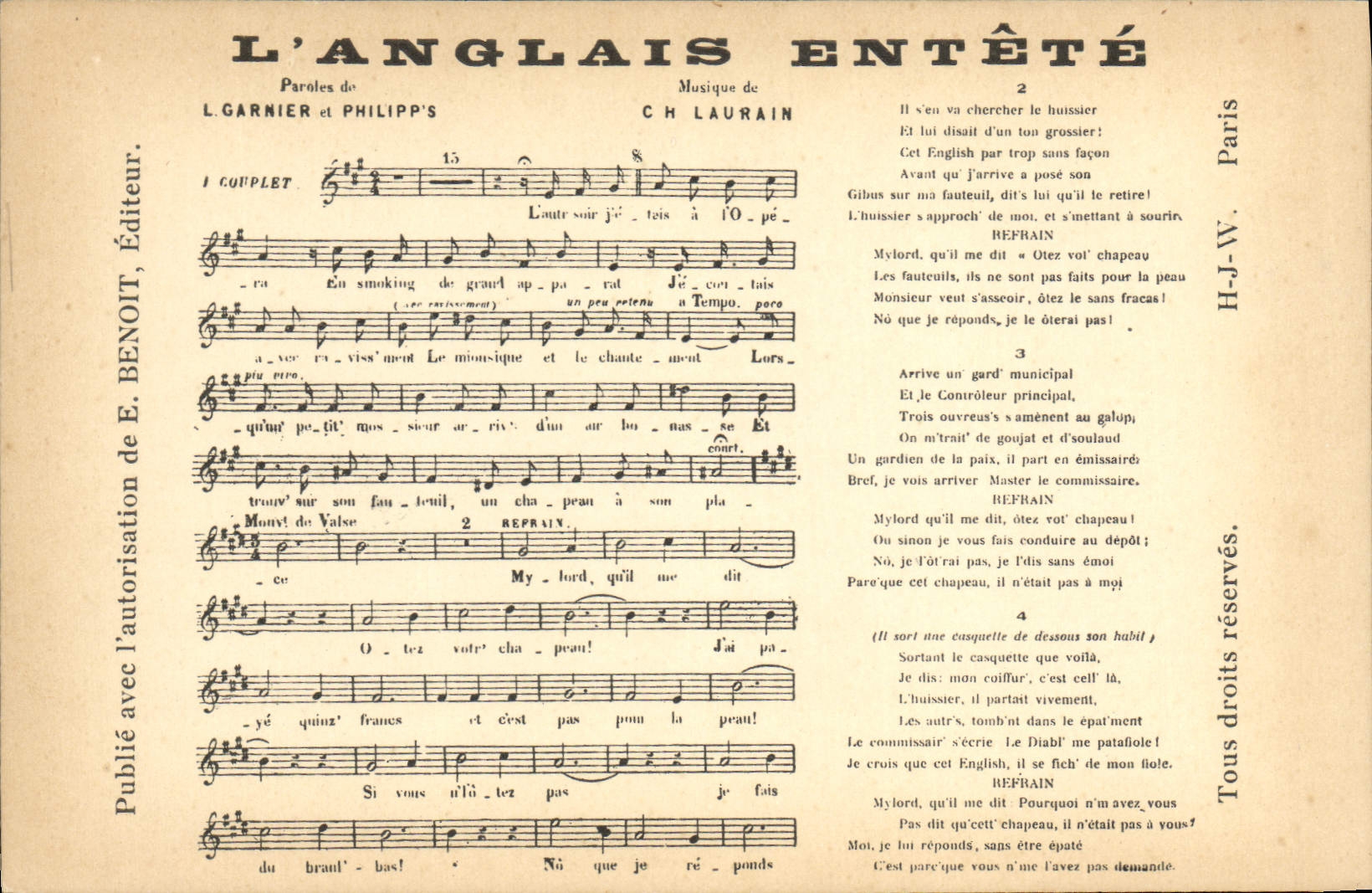 Vintage Postcard English makes dizzy Garnier Philips Laurain