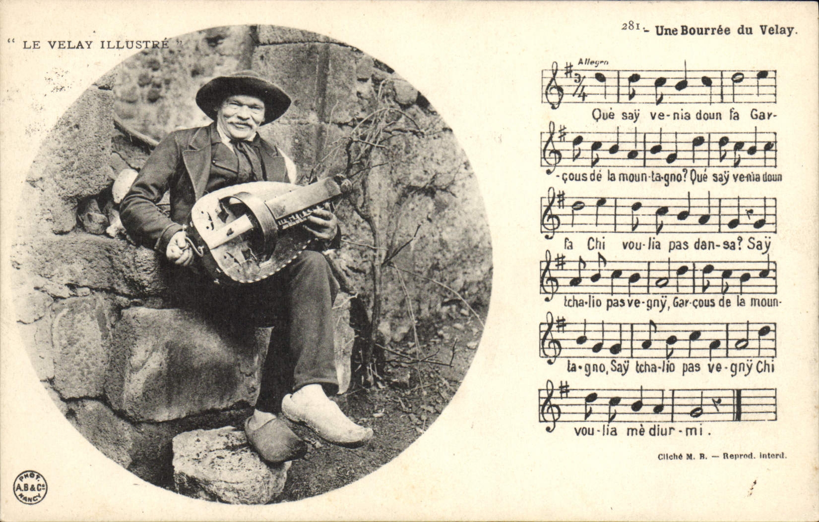 Vintage Postcard Velay a faggot