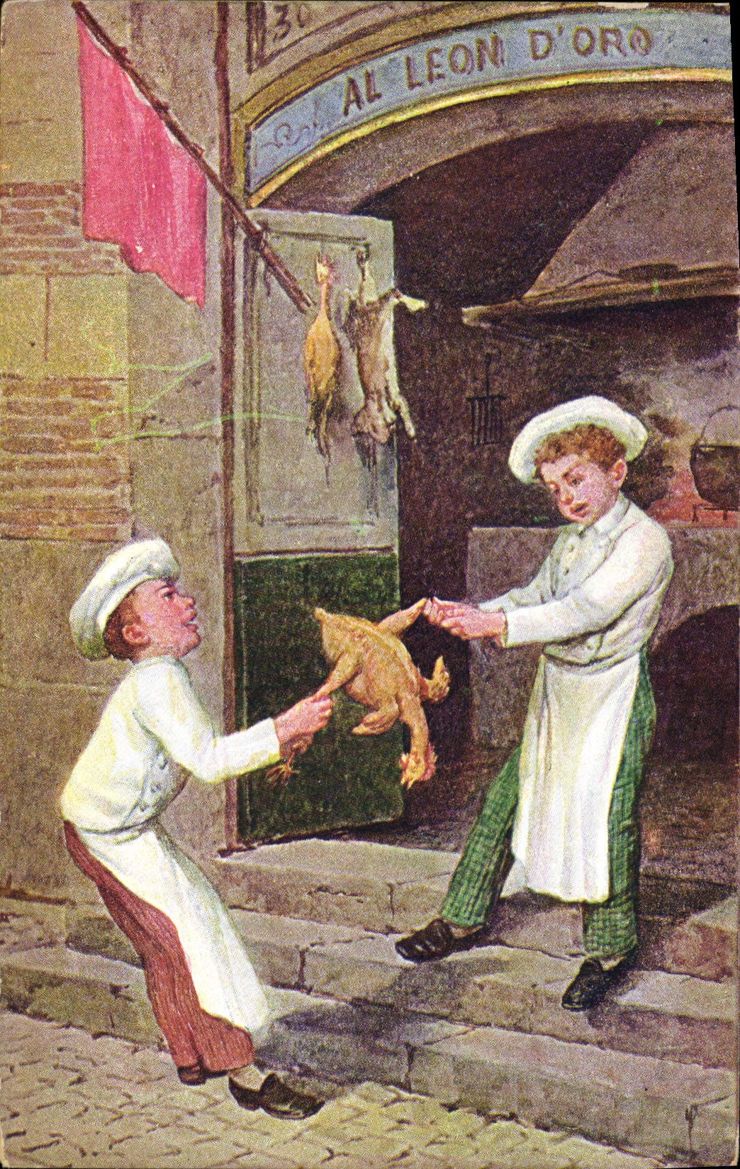 CPA Cuisine au Leon d'Oro Enfants 