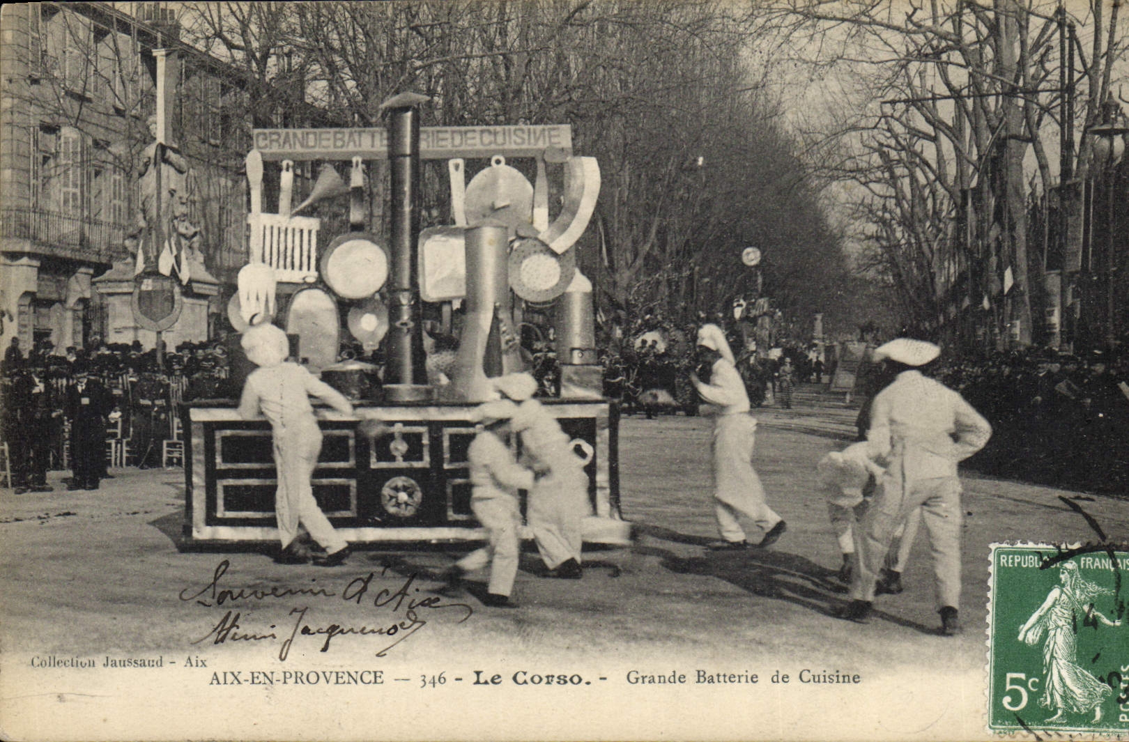 Postal Cocina Aix en Provence el Corso Grande batería de cocina