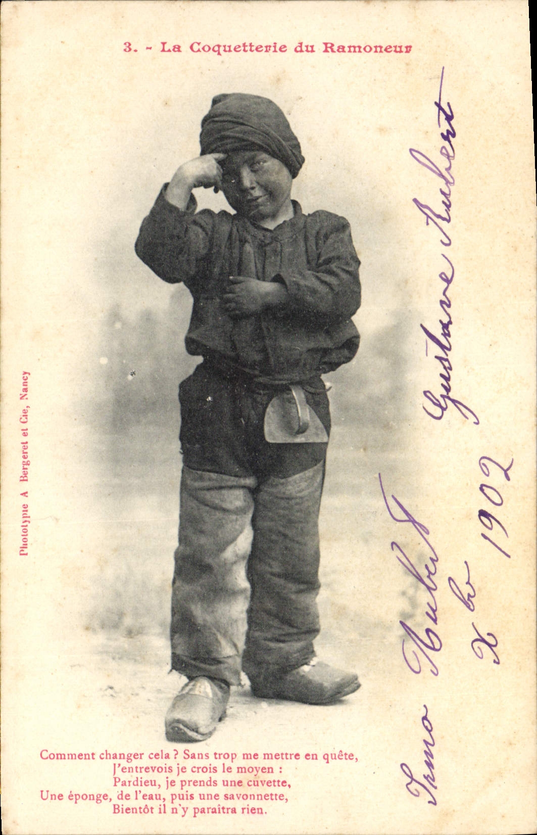 CPA Fantaisie Enfant La coquetterie du ramoneur