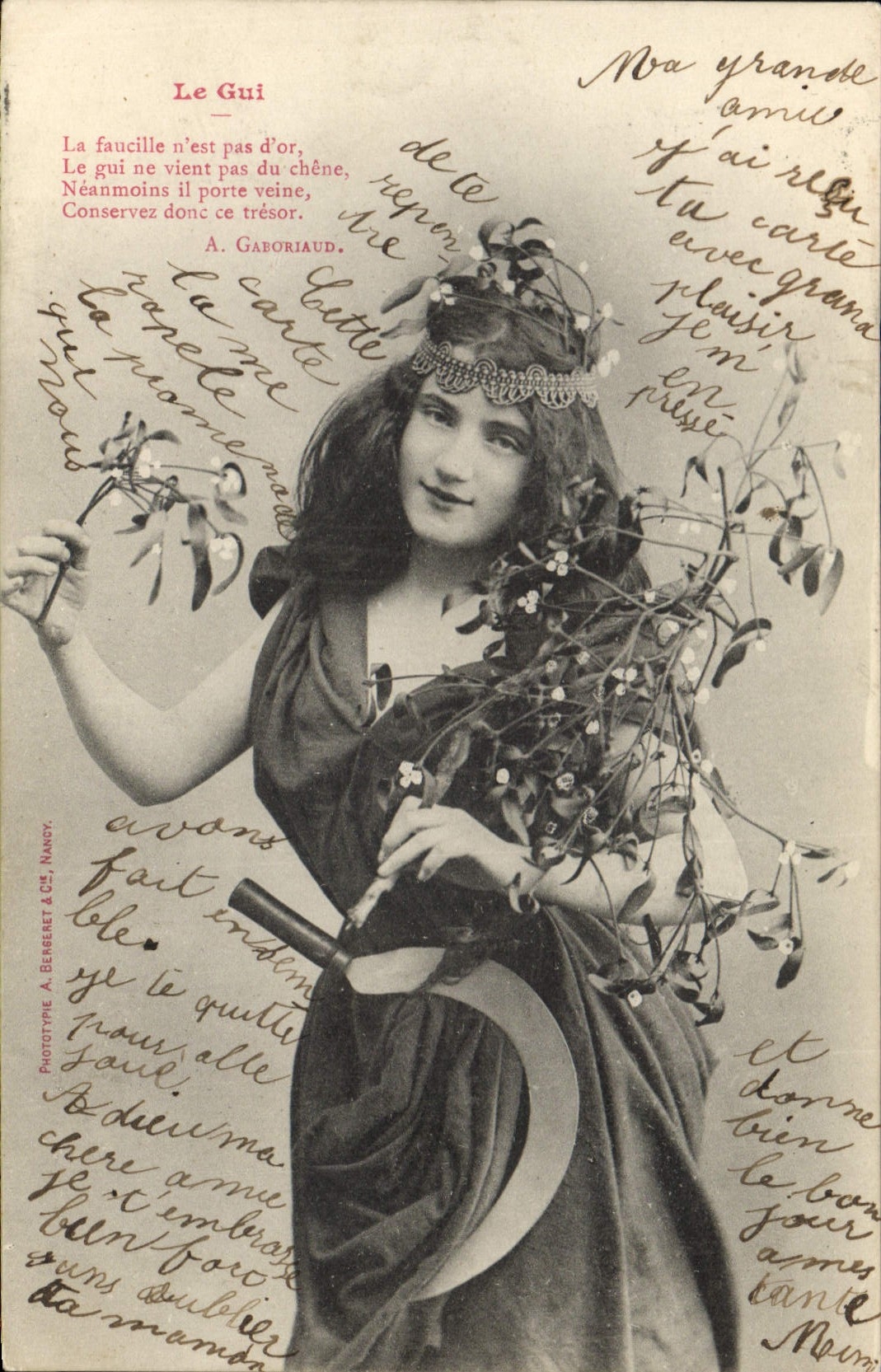 Vintage Postcard Fantasy Woman the GUI