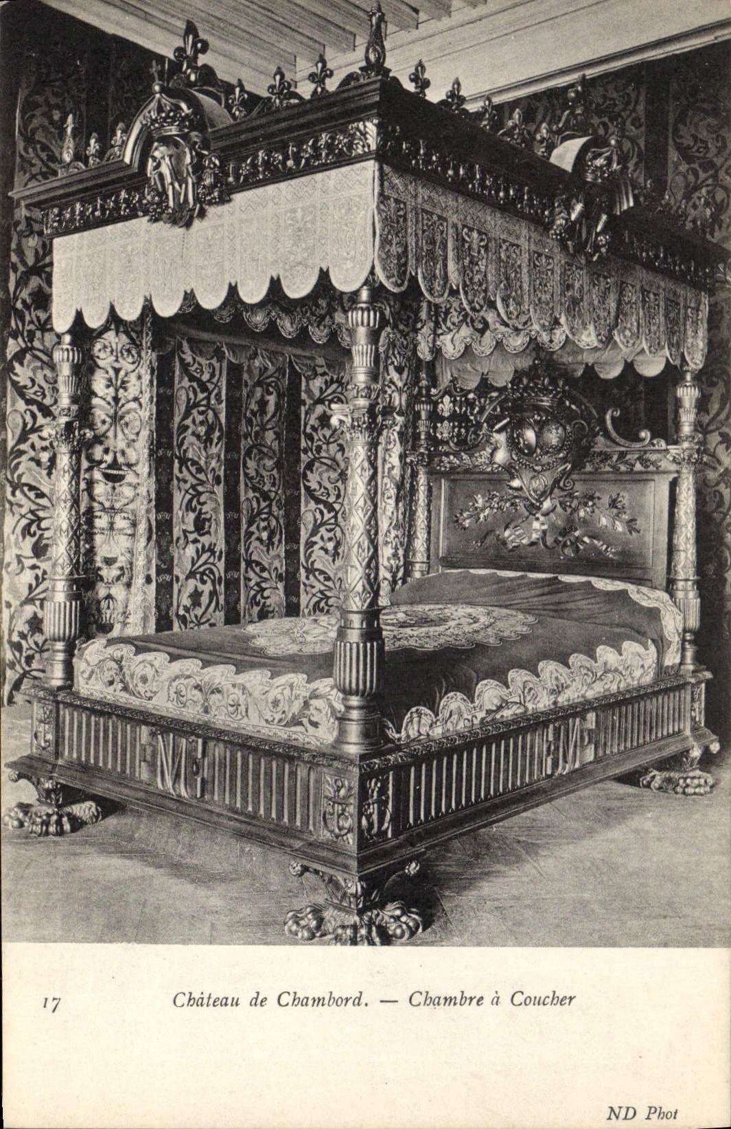 CPA Chateau de Chambord Chambre a coucher 