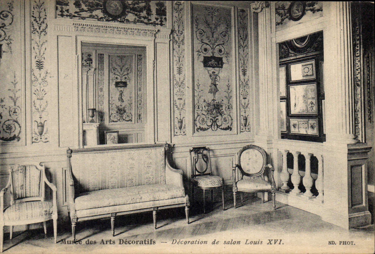 CPA Musee des Arts decoratifs Decoration de salon Louis XVI