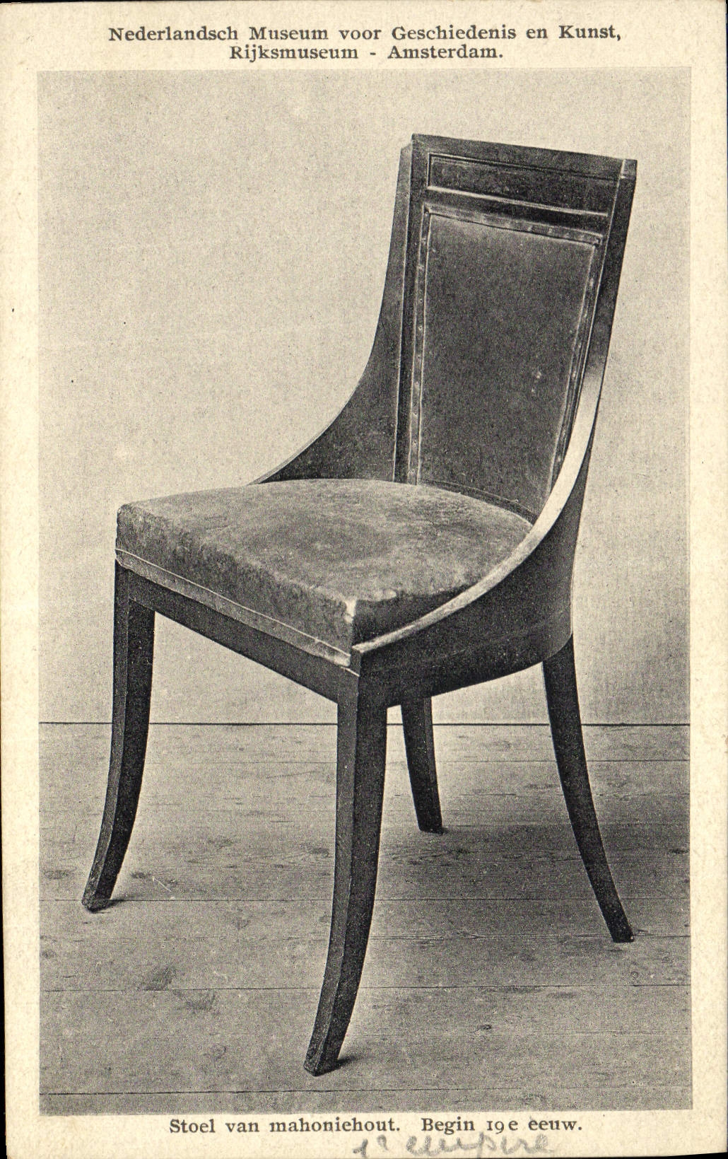 Postal Rijksmuseum Amsterdam Stoel