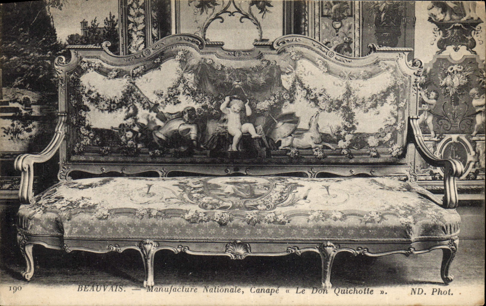 CPA Beauvais Manufacture Nationale Canape Le Don Quichotte