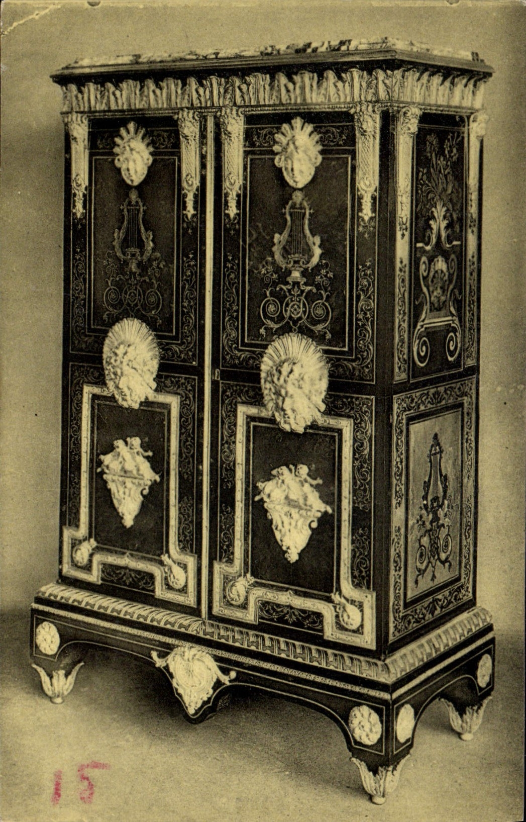 CPA Boulle Armoire en marqueterie Londres Victoria and Albert Museum