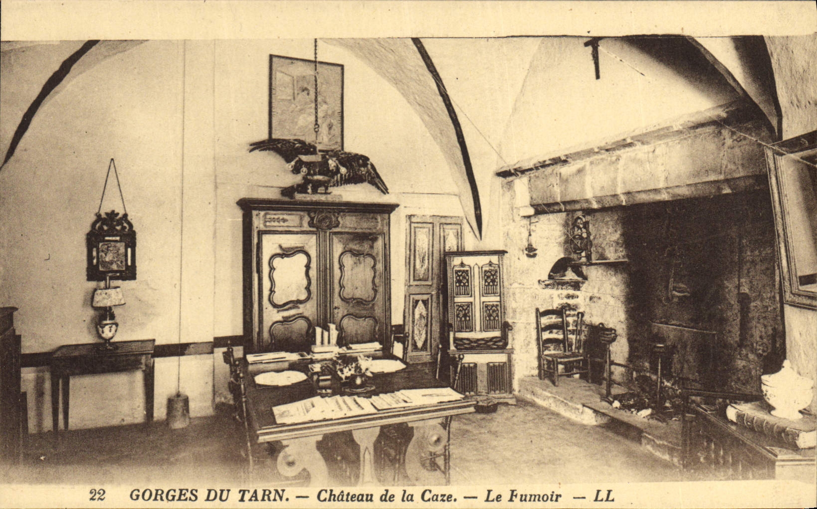 CPA Gorges du Tarn Chateau de la Caze Le fumoir