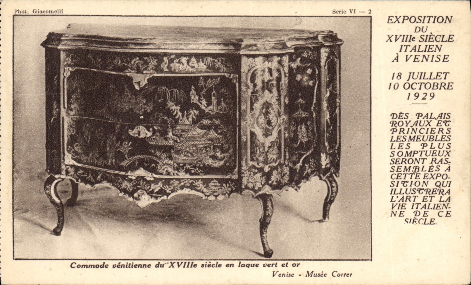 CPA Exposition du 18eme italien a Venise Octobre 1929 Commode venitienne