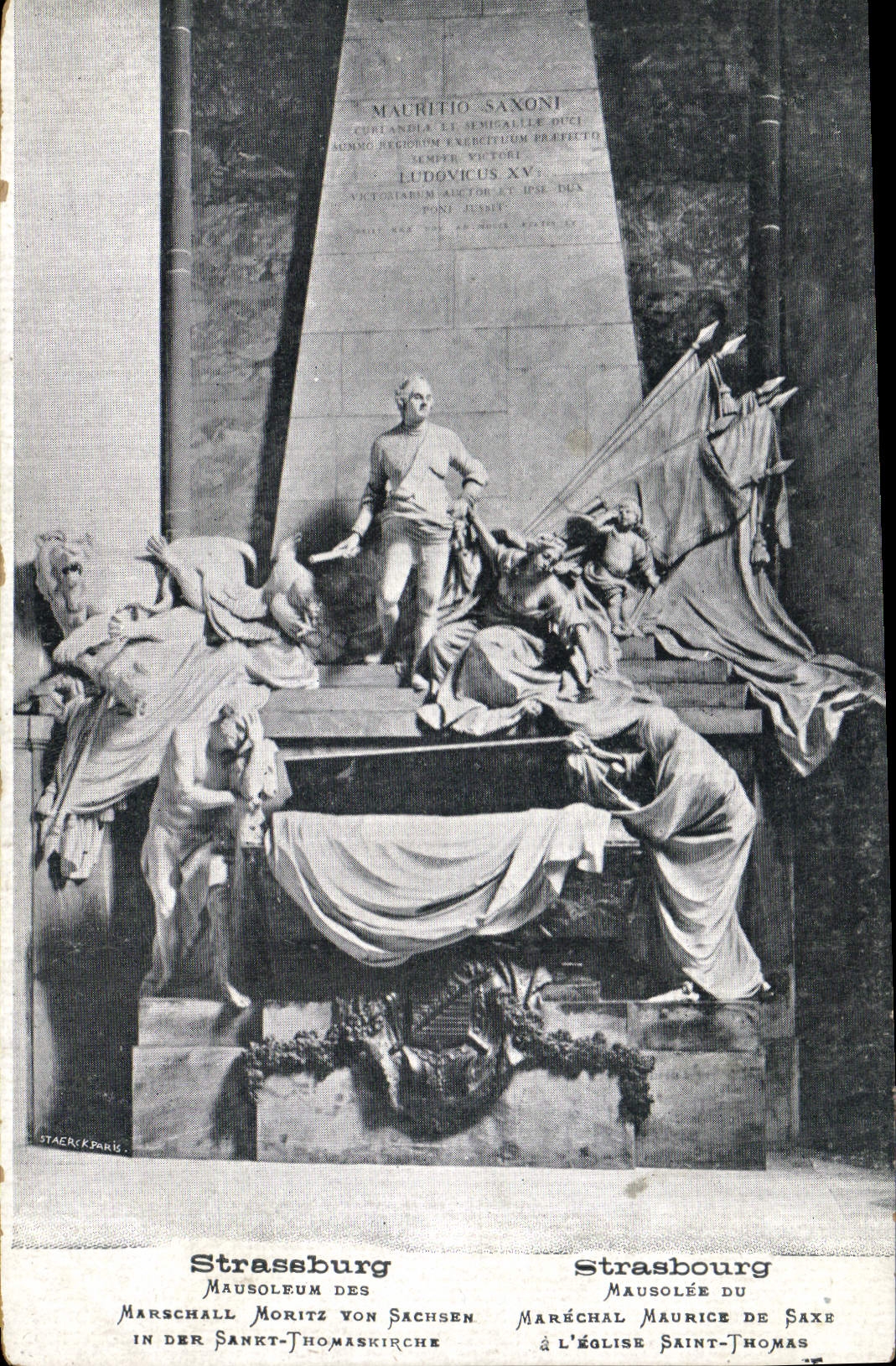 CPA Strasbourg Mausolee du Marechal Maurice de Saxe a l'eglise Saint Thomas