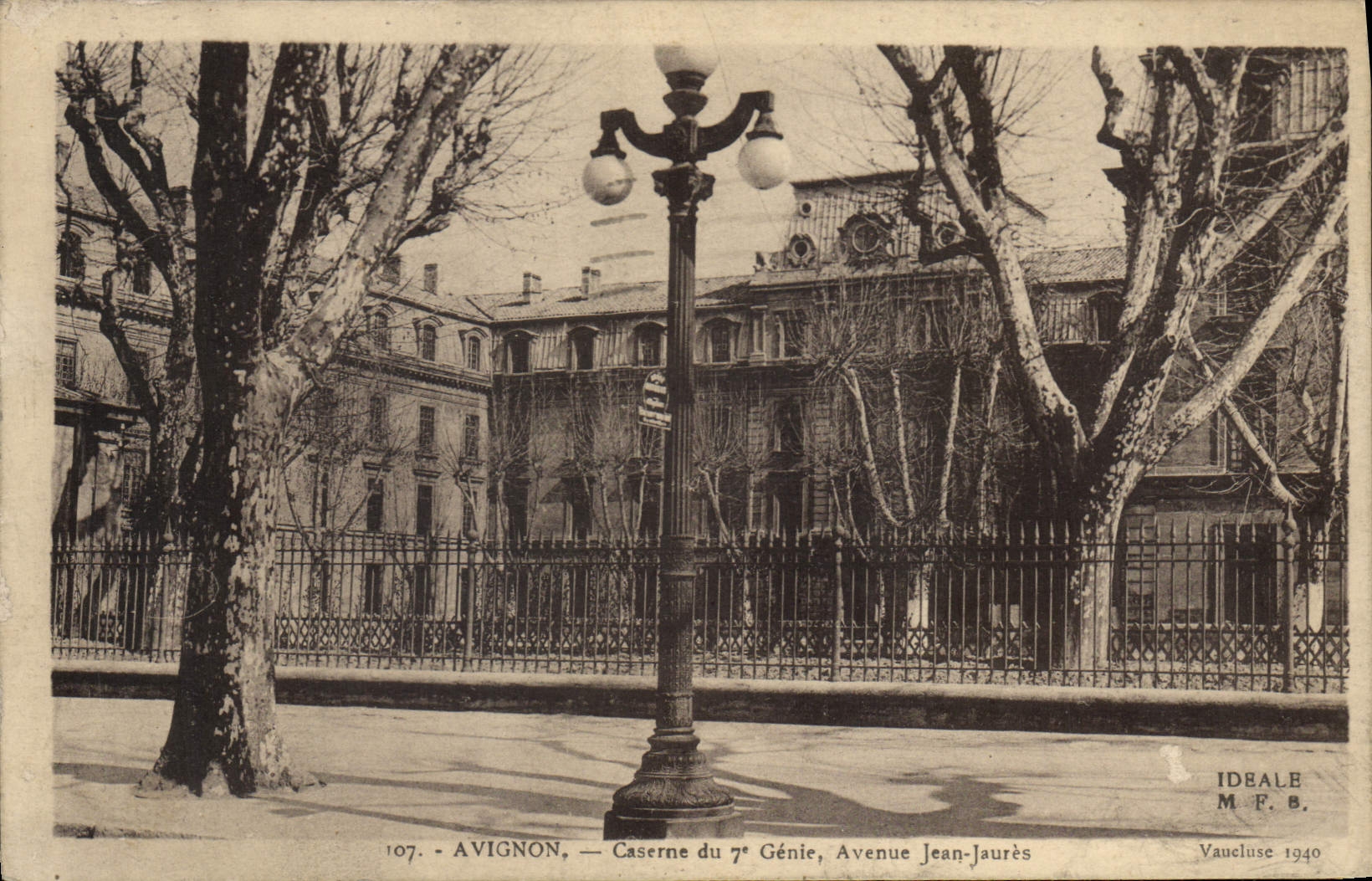 Vintage Postcard Militaria Avignon Quarters 7th Genius Avenue Jean Jaurès