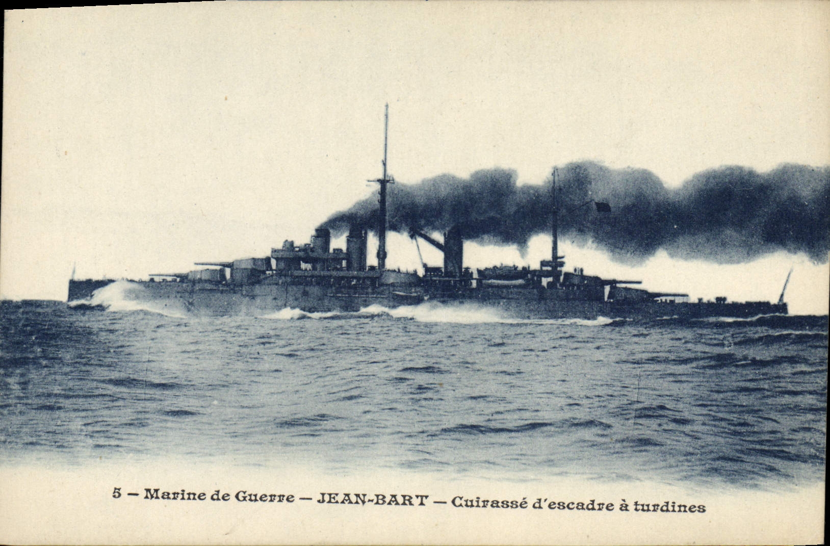 CPA Bateau Jean Bart Cuirasse d'escadre a turbines 