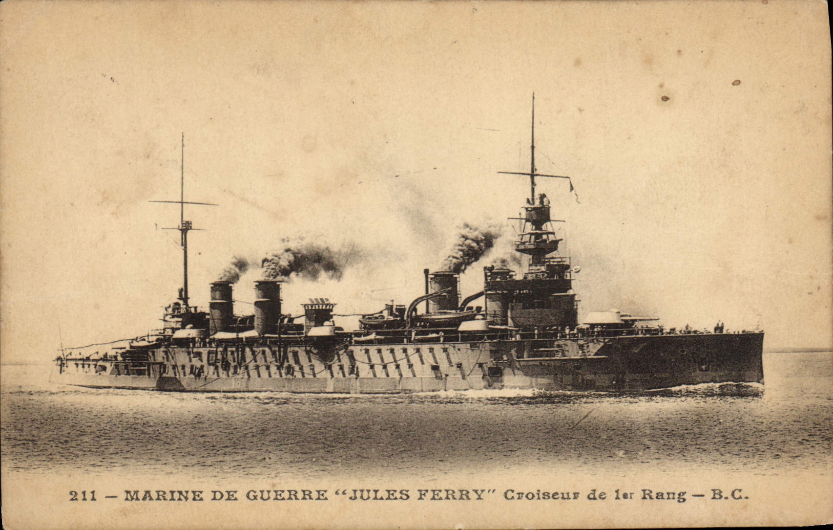 CPA Bateau Jules Ferry Croiseur de 1er rang 