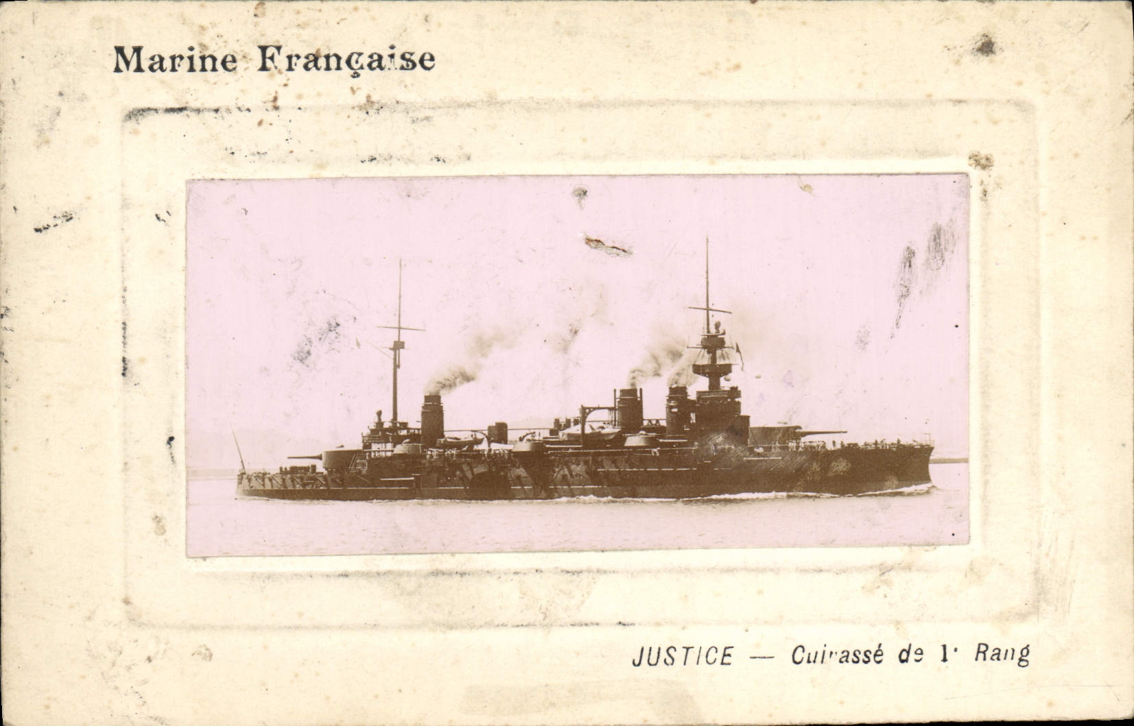 CPA Bateau Justice Cuirasse de 1er rang 