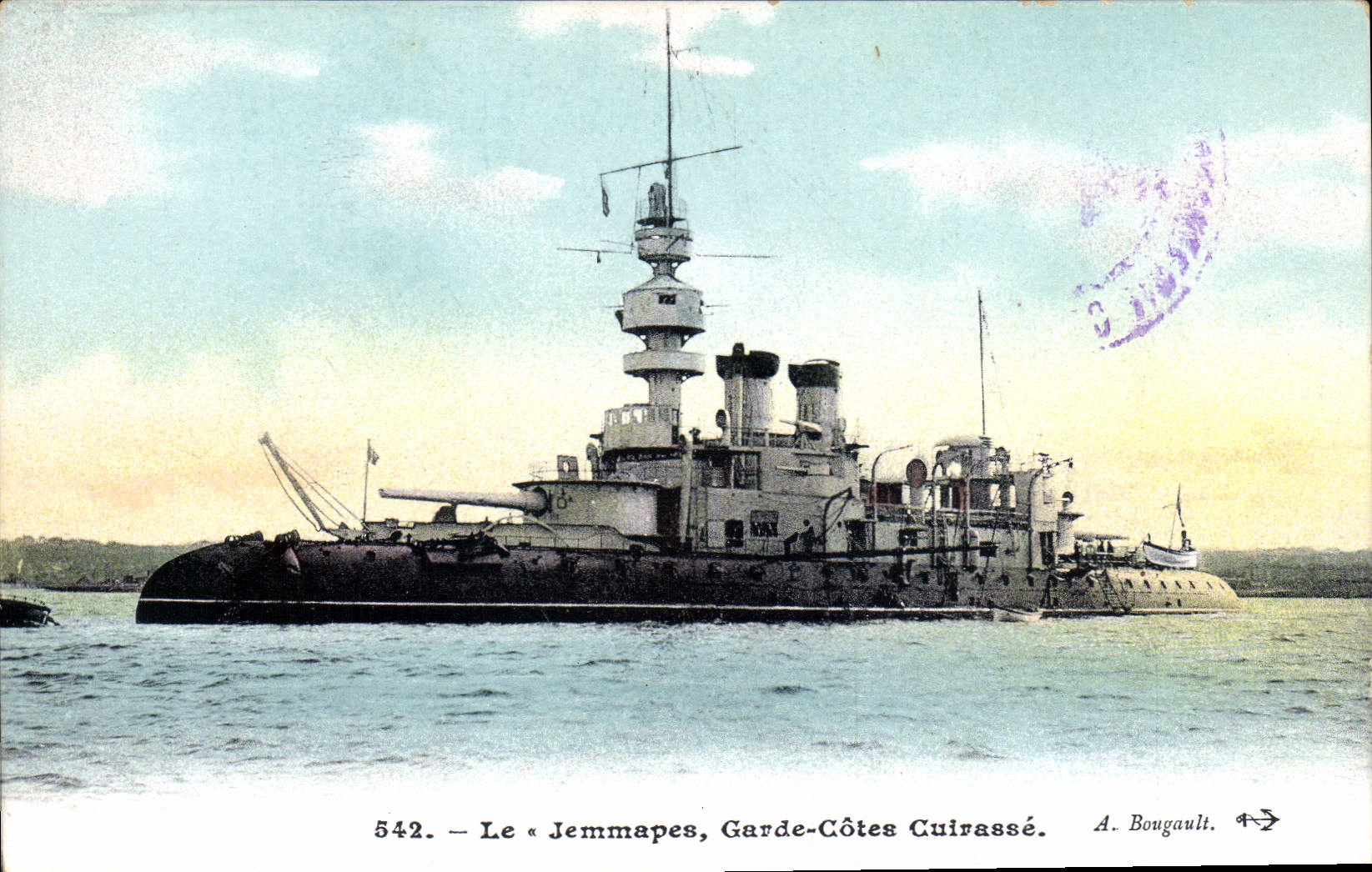 CPA Bateau Jemmappes Garde Cotes Cuirasse 