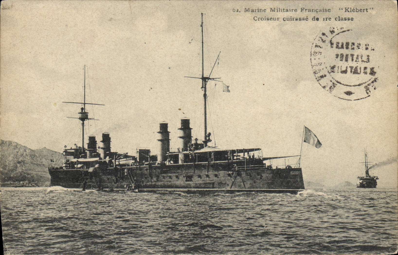 Vintage Postcard Klebert Boat To cross armor of 1st class