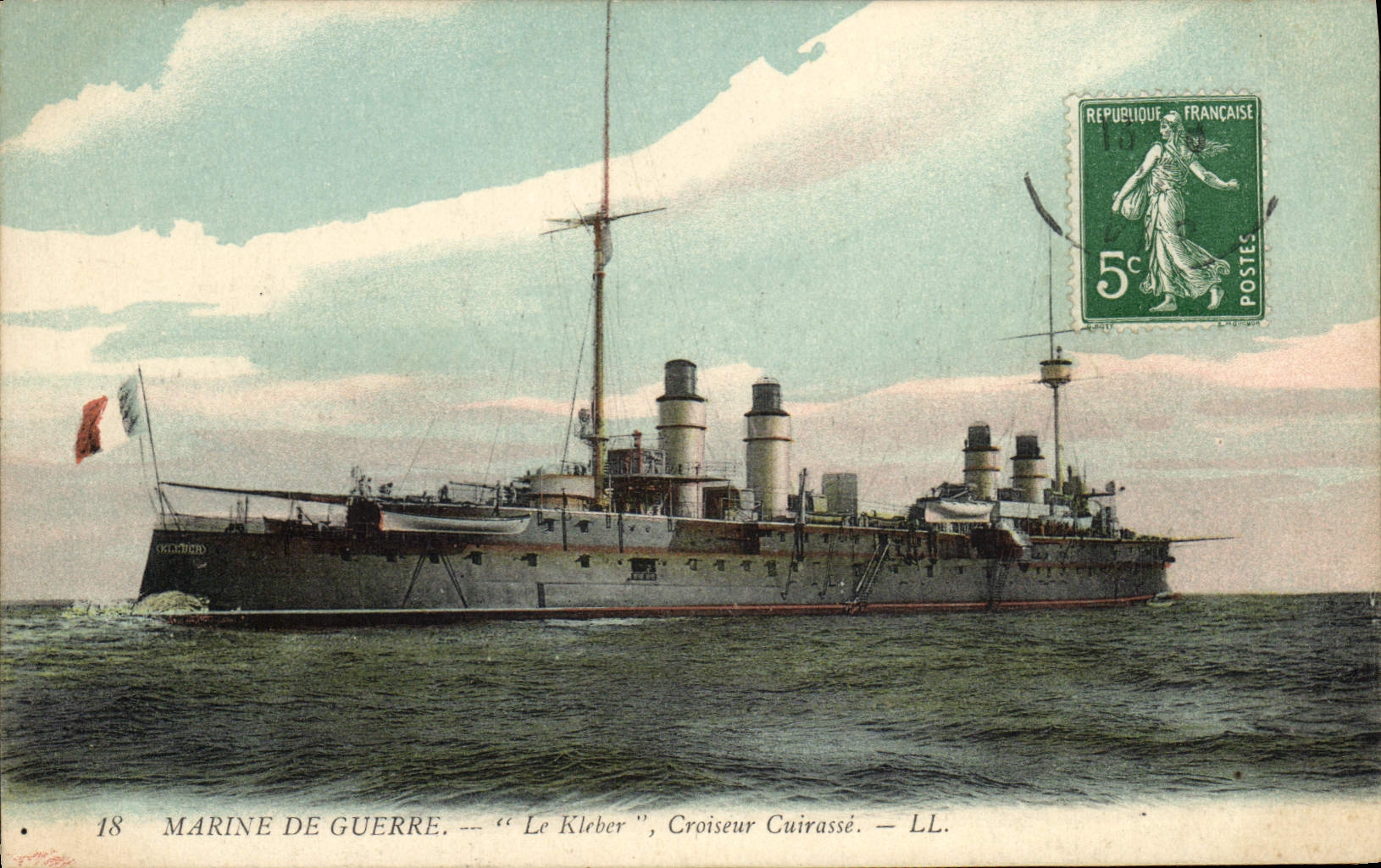 CPA Bateau Le Kleber Croiseur Cuirasse 