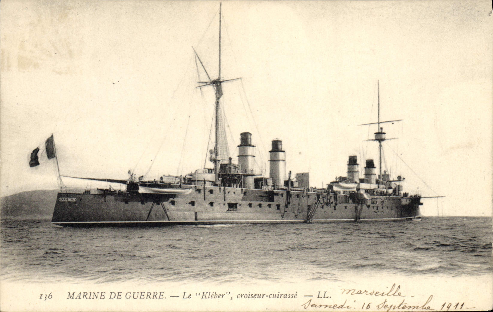 CPA Bateau Le Kleber Croiseur Cuirasse 