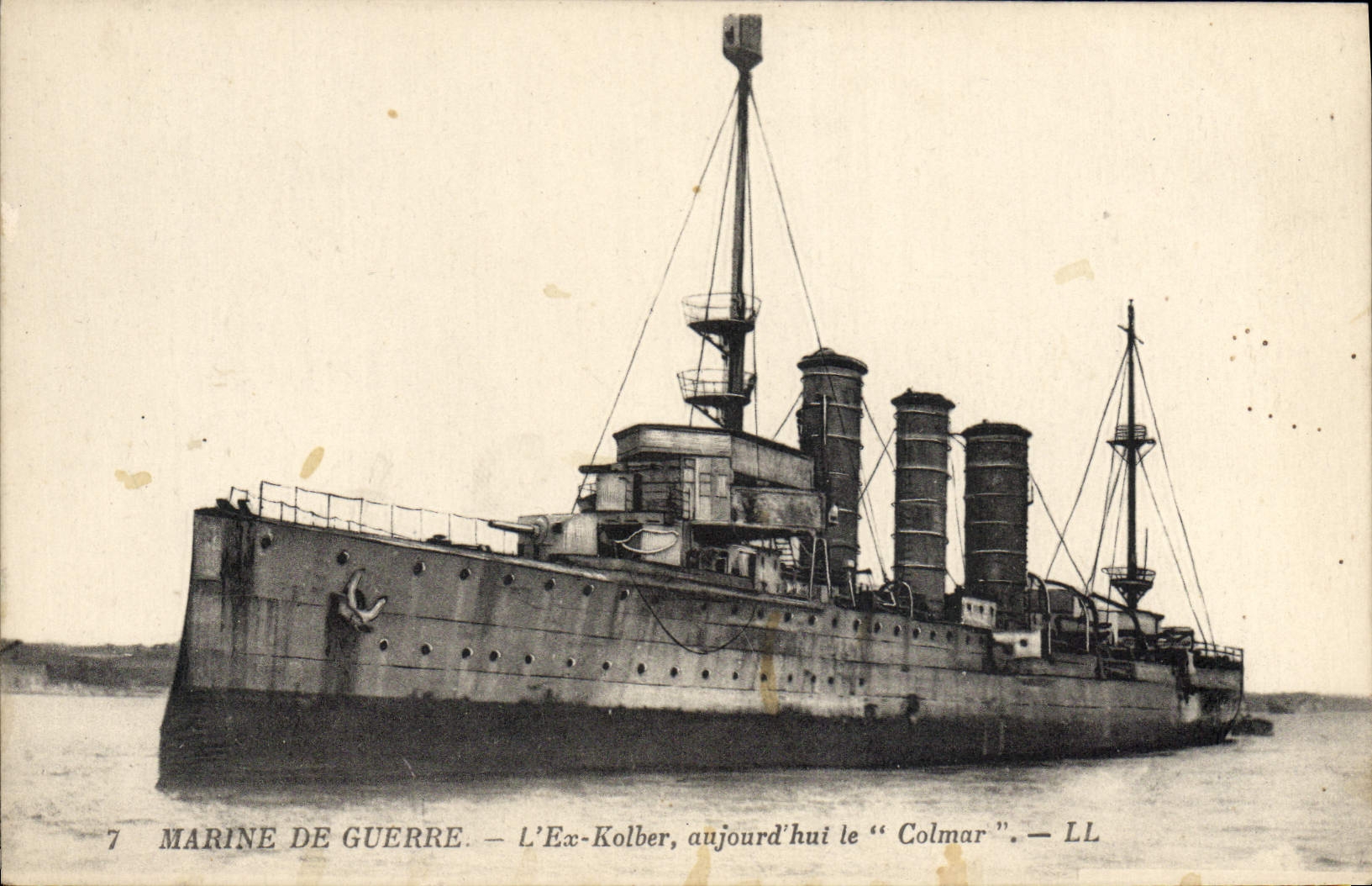 Vintage Postcard Boat Ex Kolber today Colmar