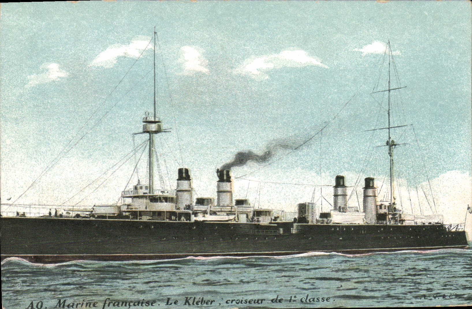 Vintage Postcard Boat the kleber Cruiser of 1st class