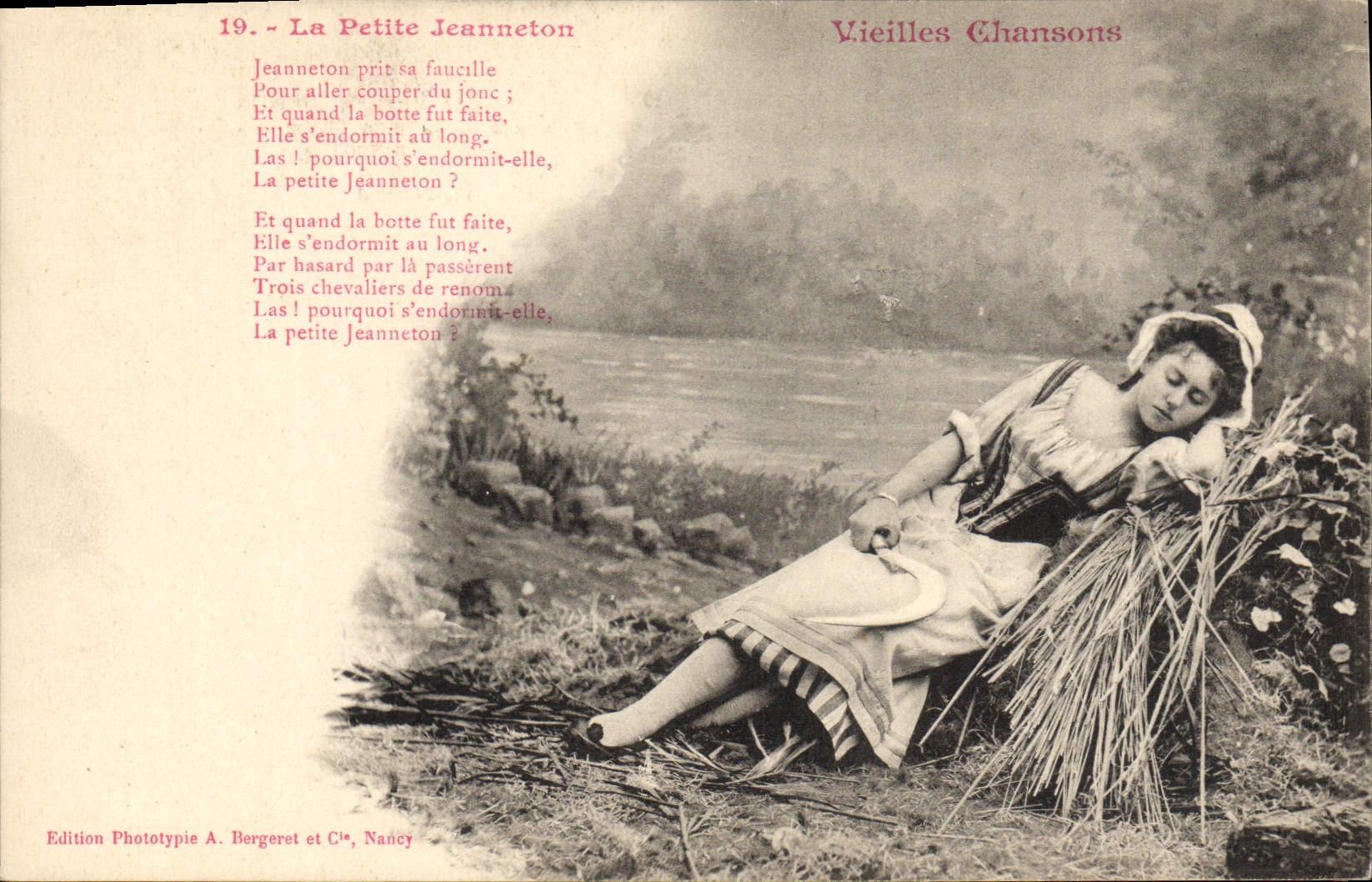 Vintage Postcard Small Jeanneron