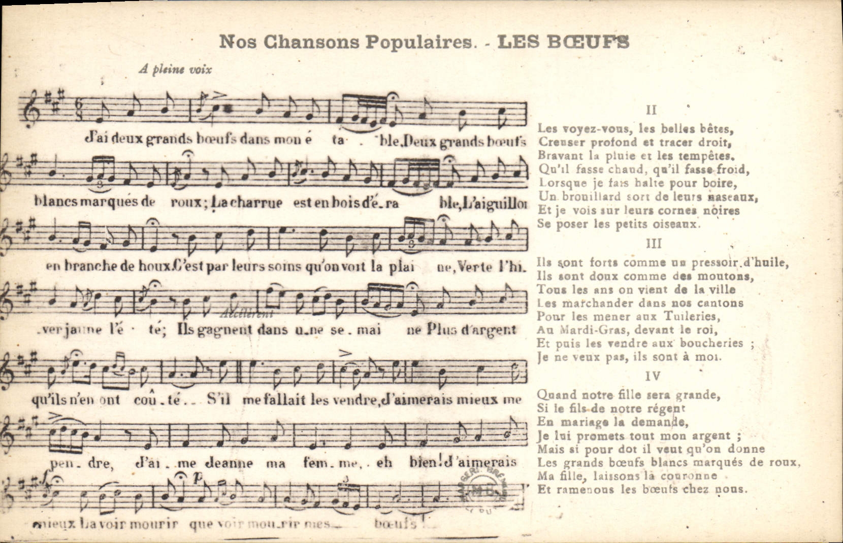 CPA Les boeufs 