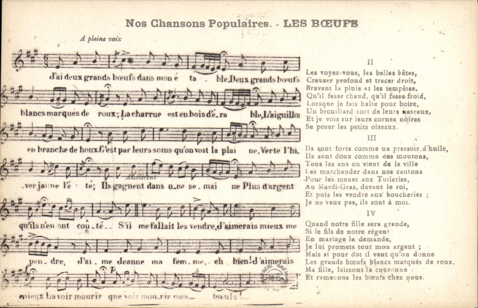 CPA Les boeufs 