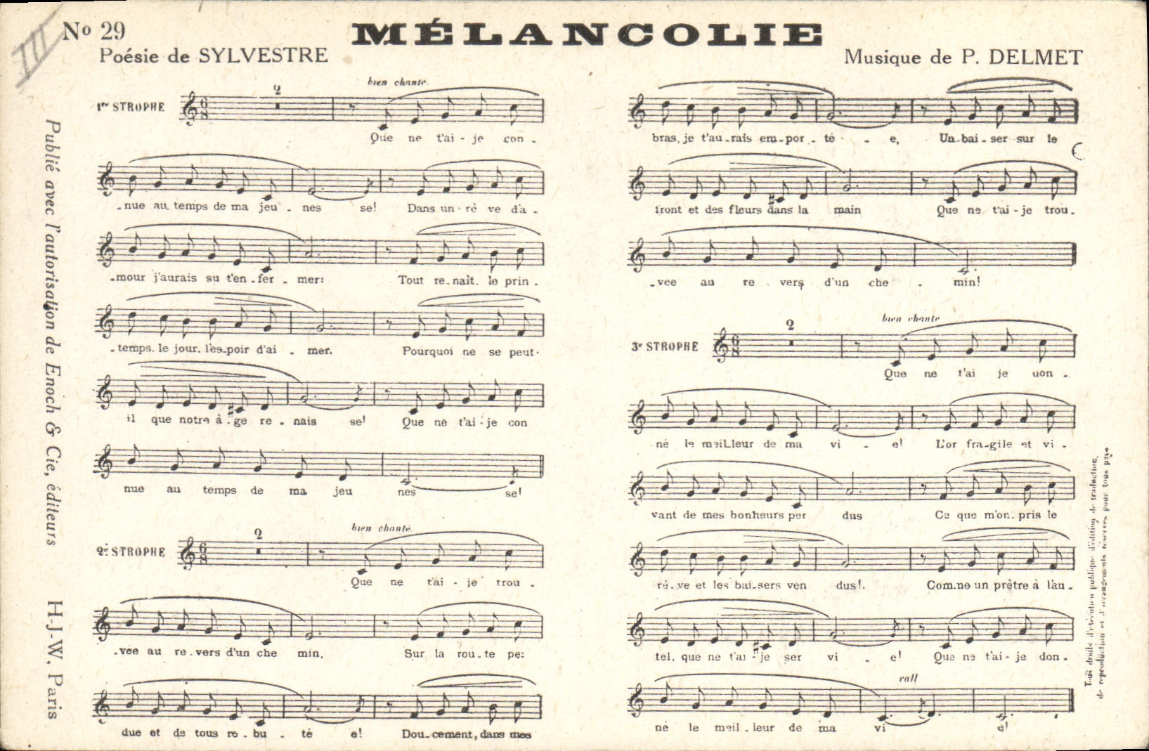 CPA Melancolie Sylvestre Delmet 