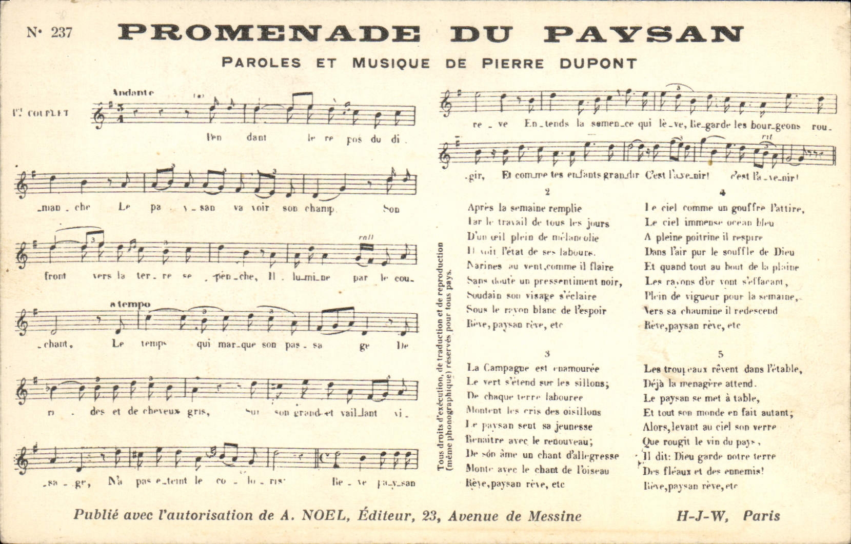 CPA Promenade du paysan Pierre Dupont 