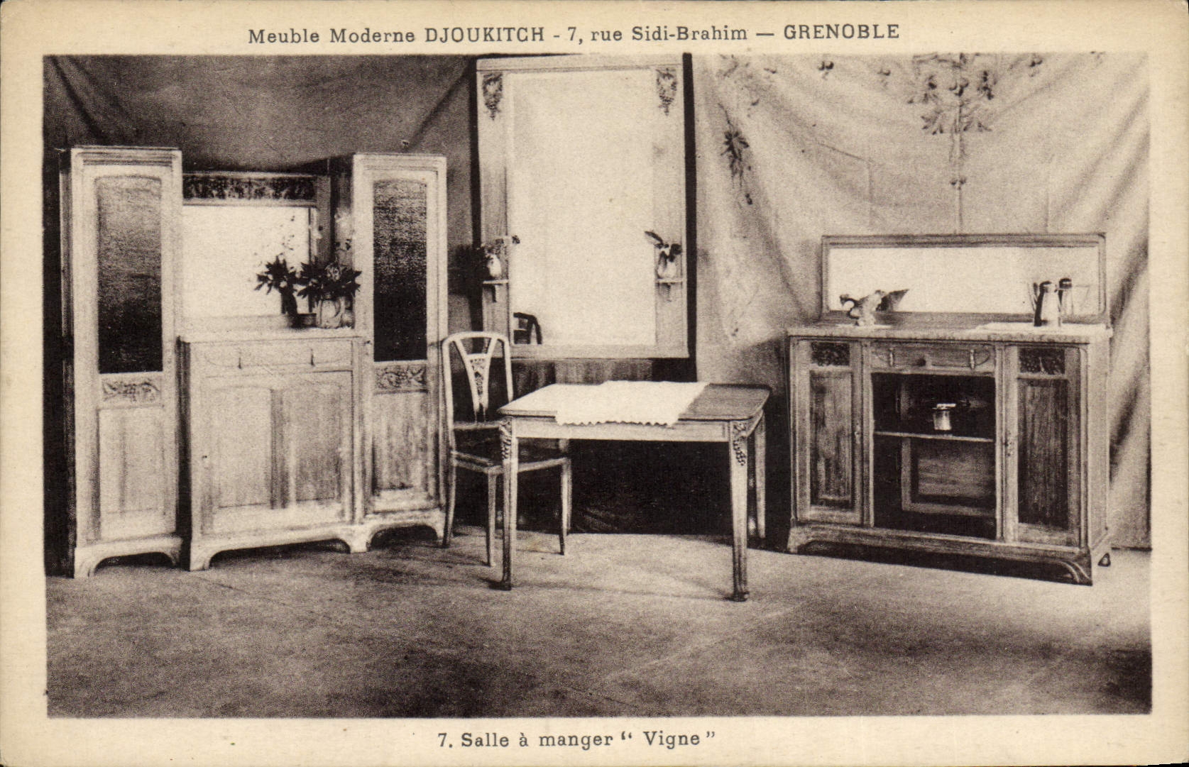 CPA Cuisine Meuble moderne Djoukitch Rue Sidi Brahim Grenoble Salle a manger Vigne