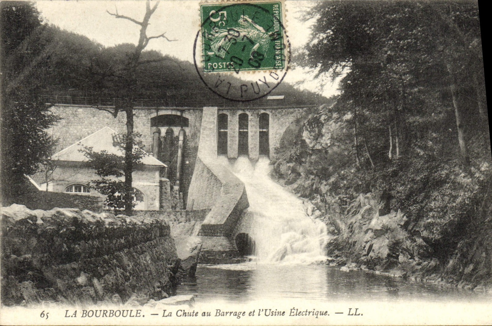 CPA Electricite La Bourboule La chute au barrage de l'usine electrique