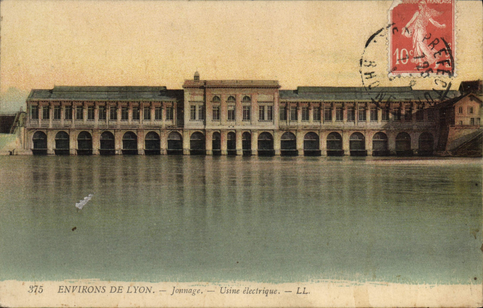 Vintage Postcard Electricite Surroundings of Lyon Jonnage Machines electric