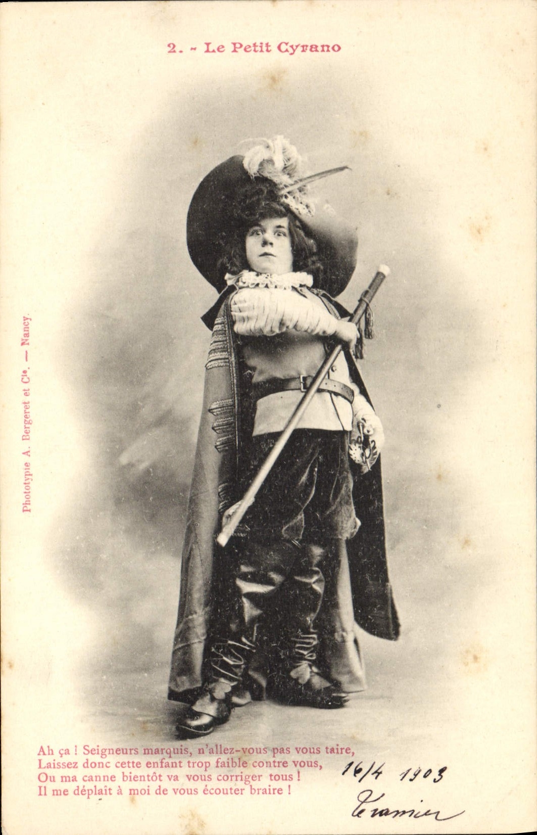 CPA Fantaisie Enfant Le petit Cyrano