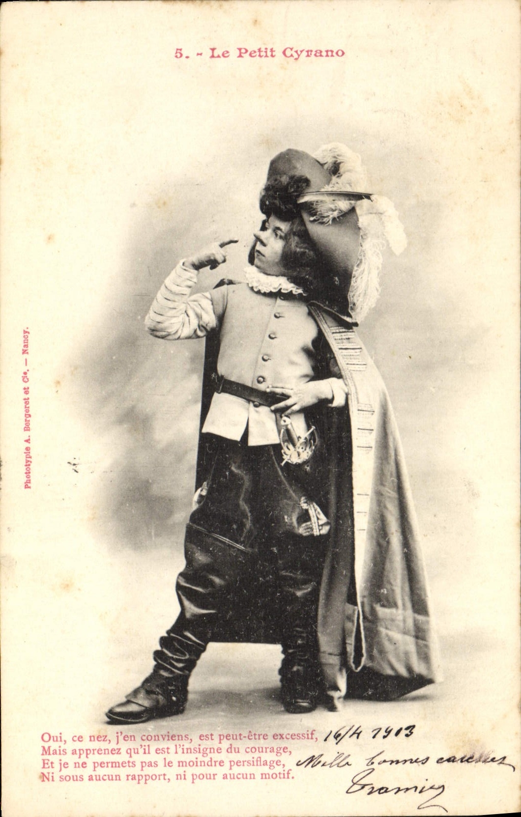 CPA Fantaisie Enfant Le petit Cyrano
