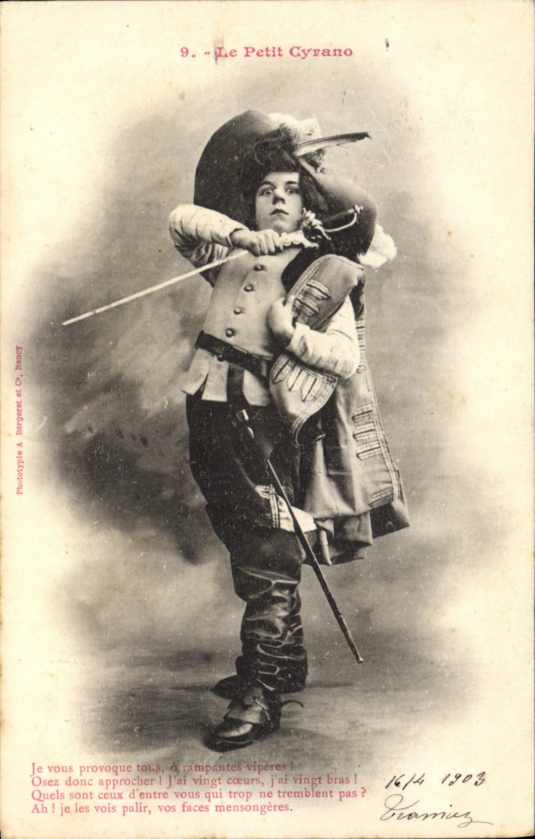 CPA Fantaisie Enfant Le petit Cyrano