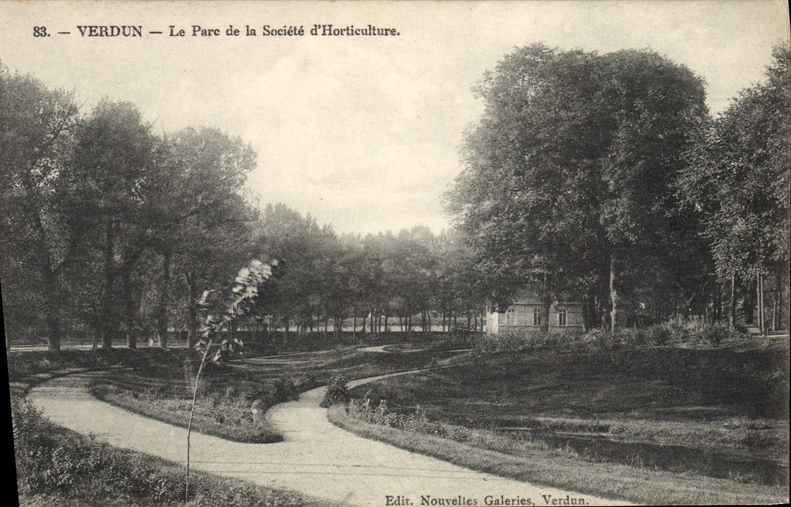 Vintage Postcard Fantasy Verdun Flowers the park of the company of horticulture