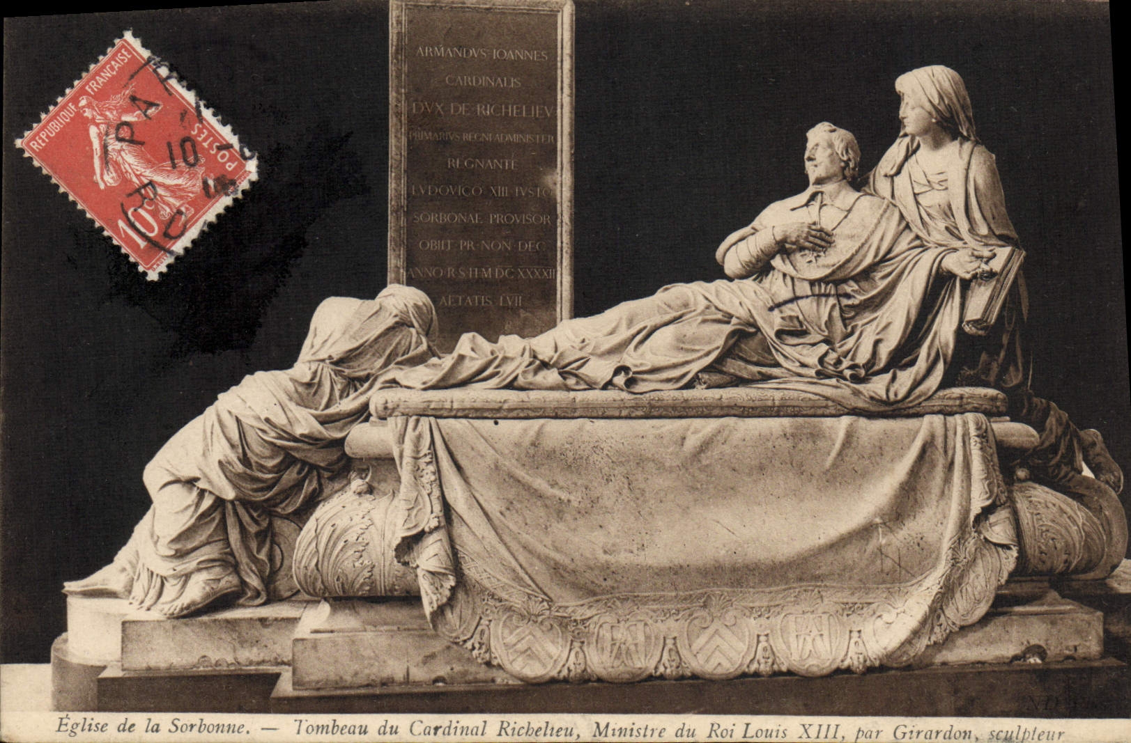 CPA Paris Eglise de la Sorbonne Tombeau du cardinal Richelieu Ministre du roi Louis XIII