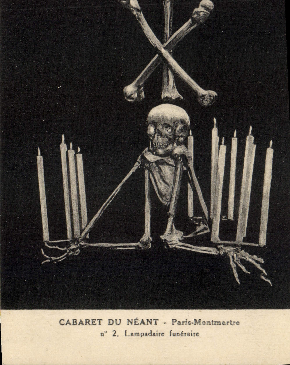 CPA Paris Cabaret du Neant Montmartre Lampadaire funeraire