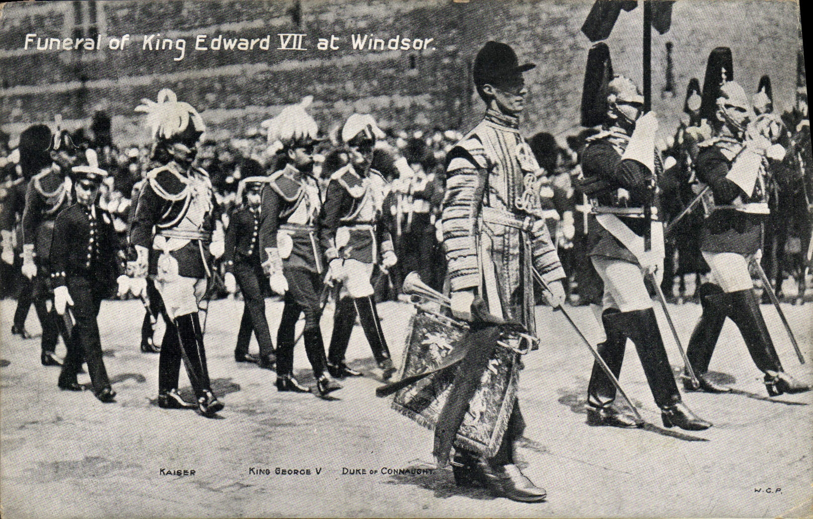Vintage Postcard Funeral of King Edward VII At Windsor