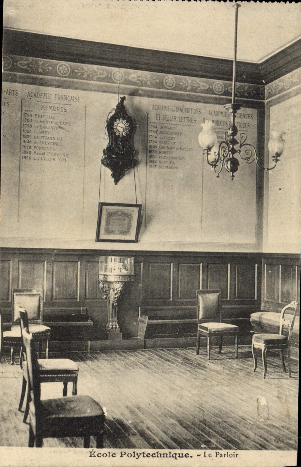 Vintage Postcard Militaria Polytechnic school the visiting room