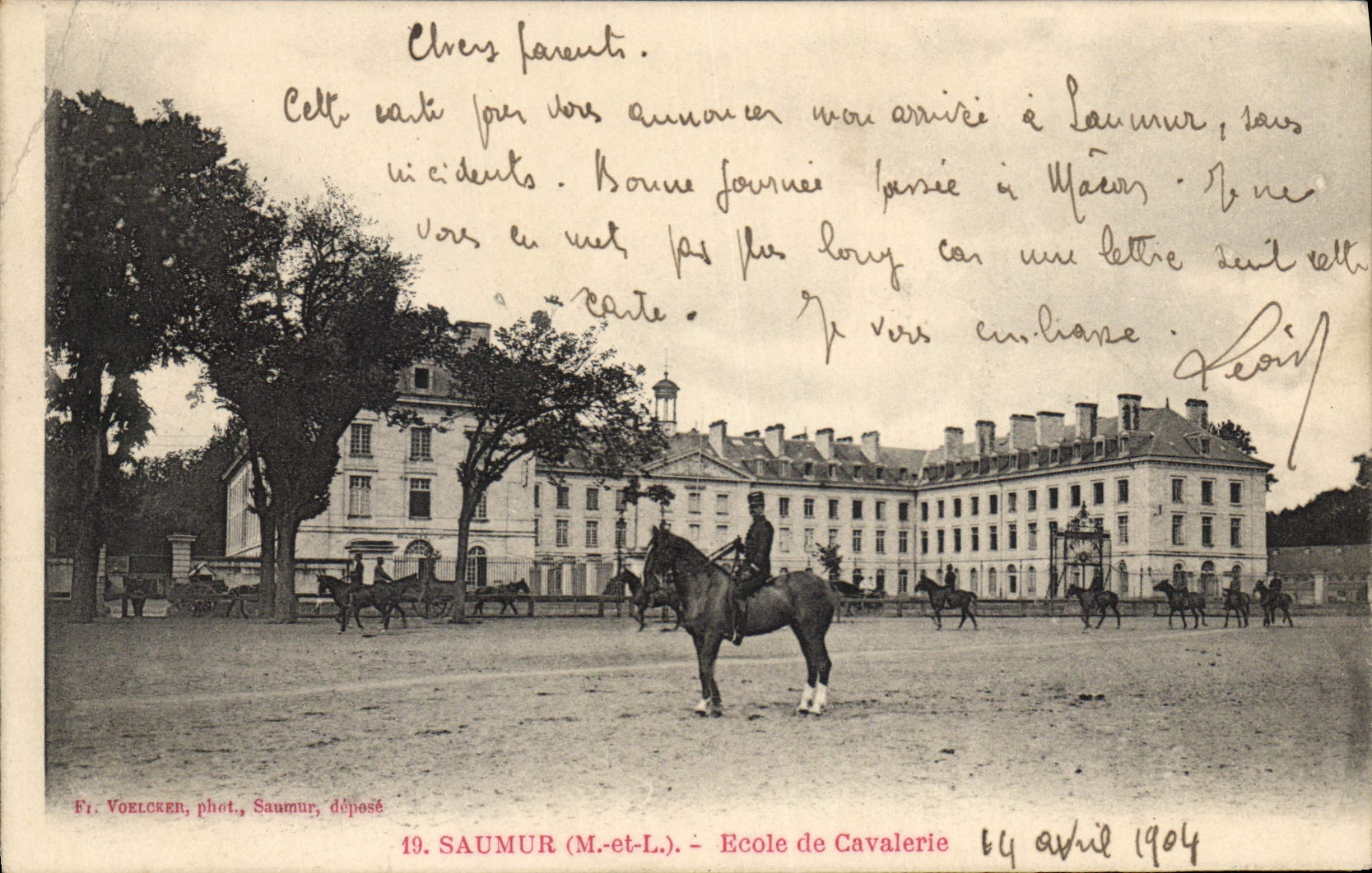Vintage Postcard Militaria School of Saumur cavalry