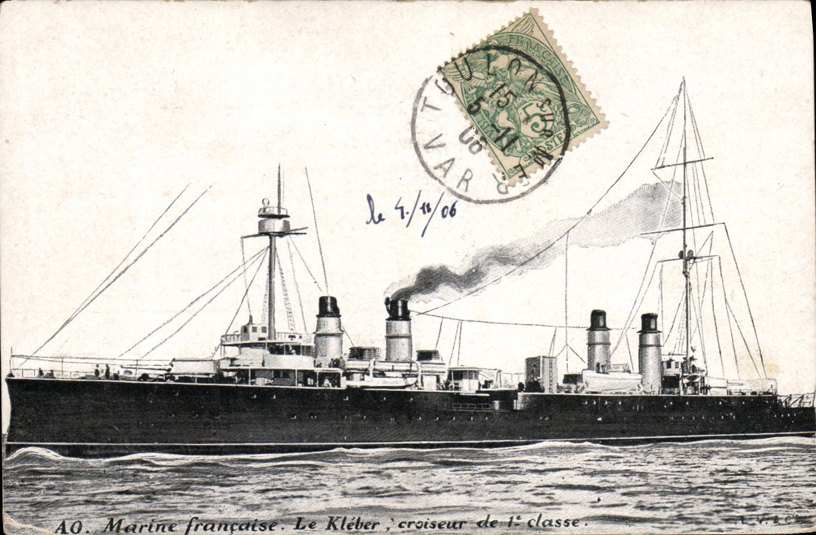 CPA Bateau Le Kleber Croiseur de 1ere classe