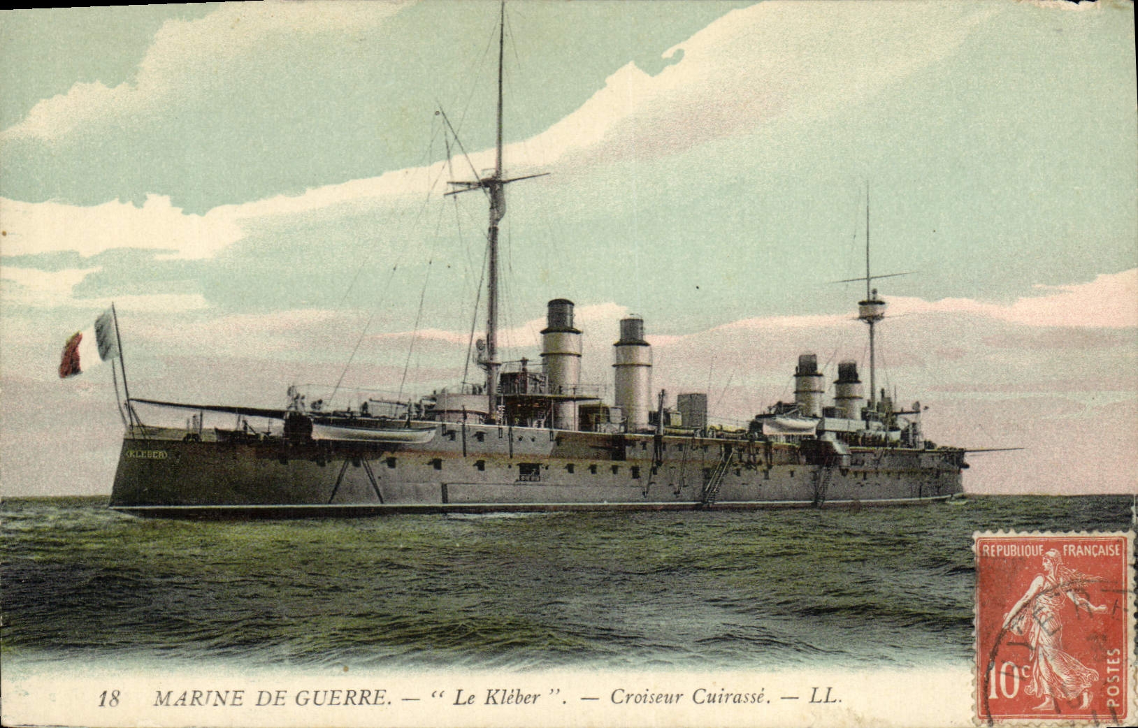 CPA Bateau Le Kleber Croiseur Cuirasse