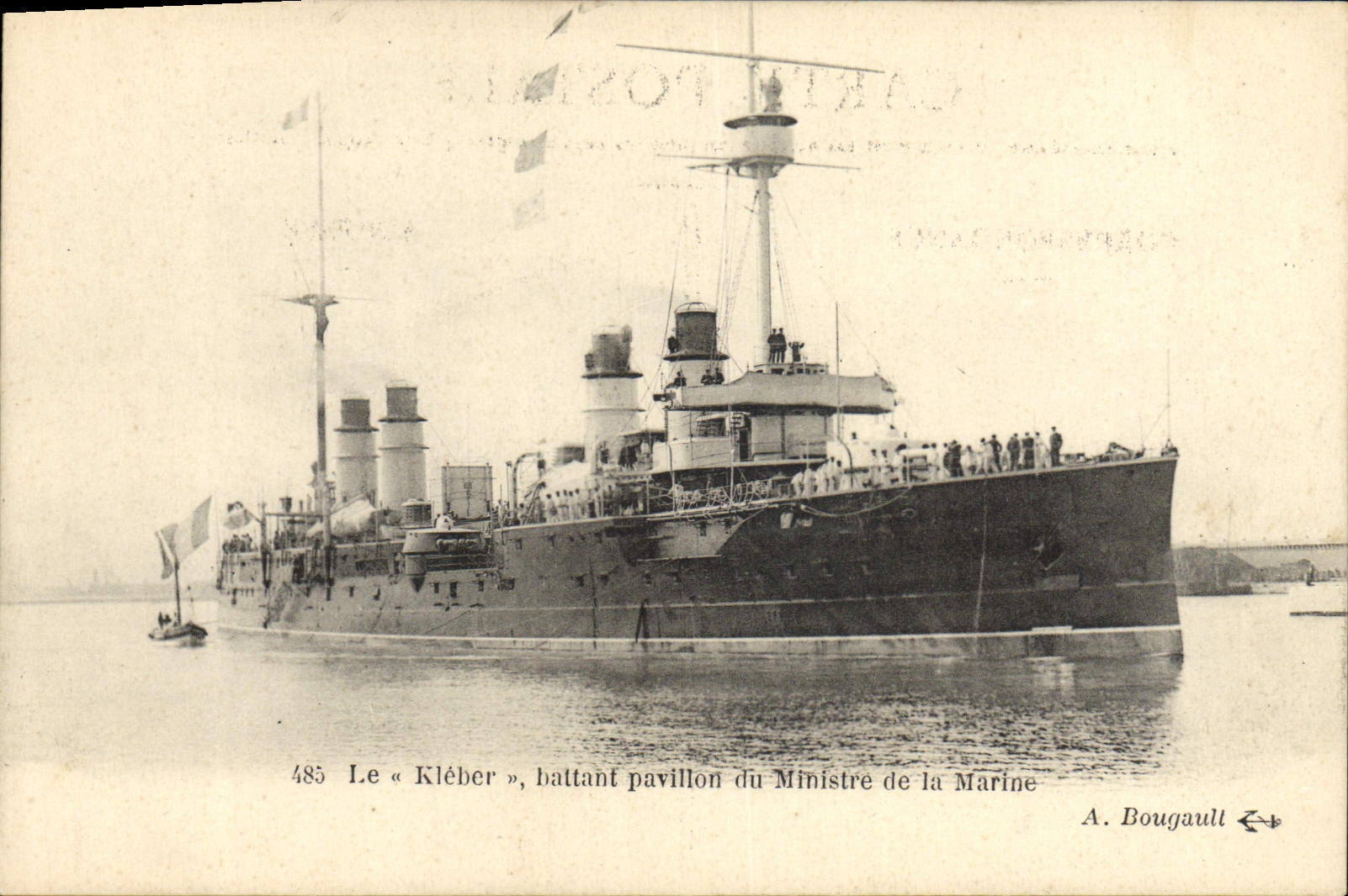 CPA Bateau Le Kleber battant pavillon du Ministre de la Marine