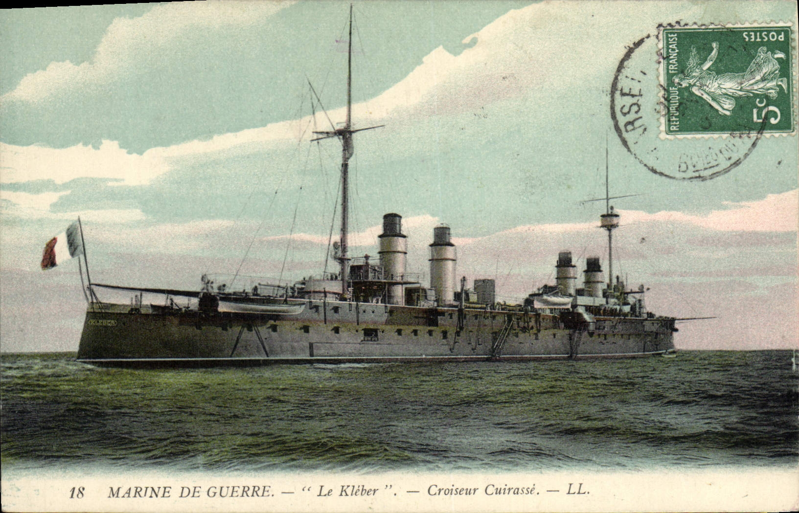 CPA Bateau Le Kleber Croiseur Cuirasse
