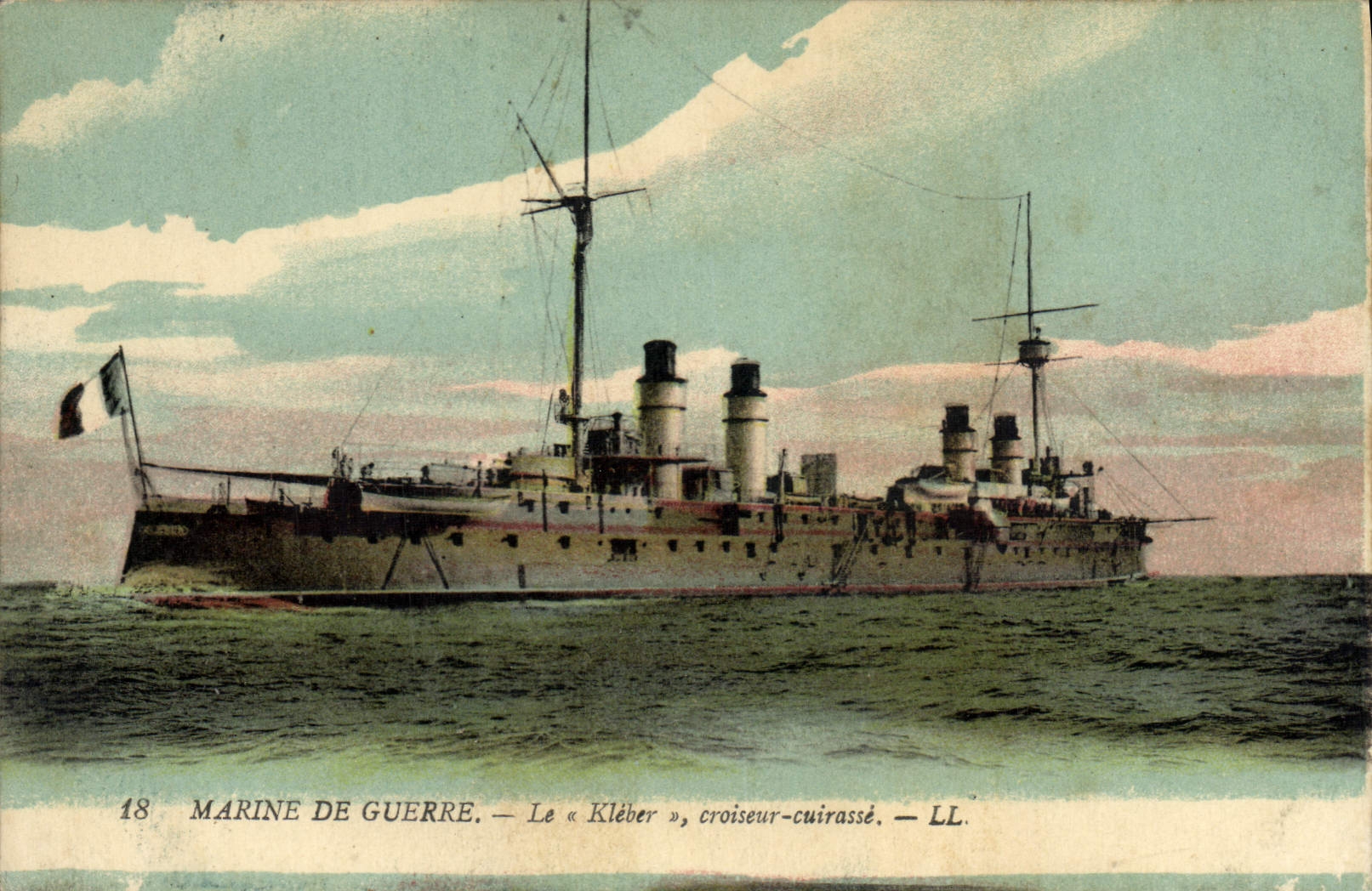 CPA Bateau Le Kleber Croiseur Cuirasse