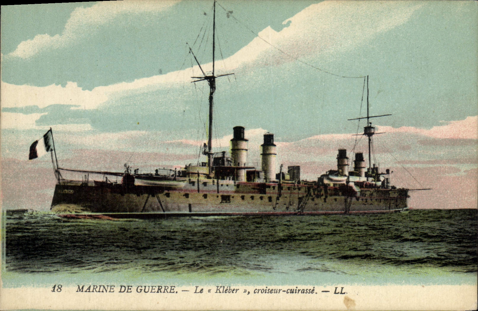 CPA Bateau Le Kleber Croiseur Cuirasse