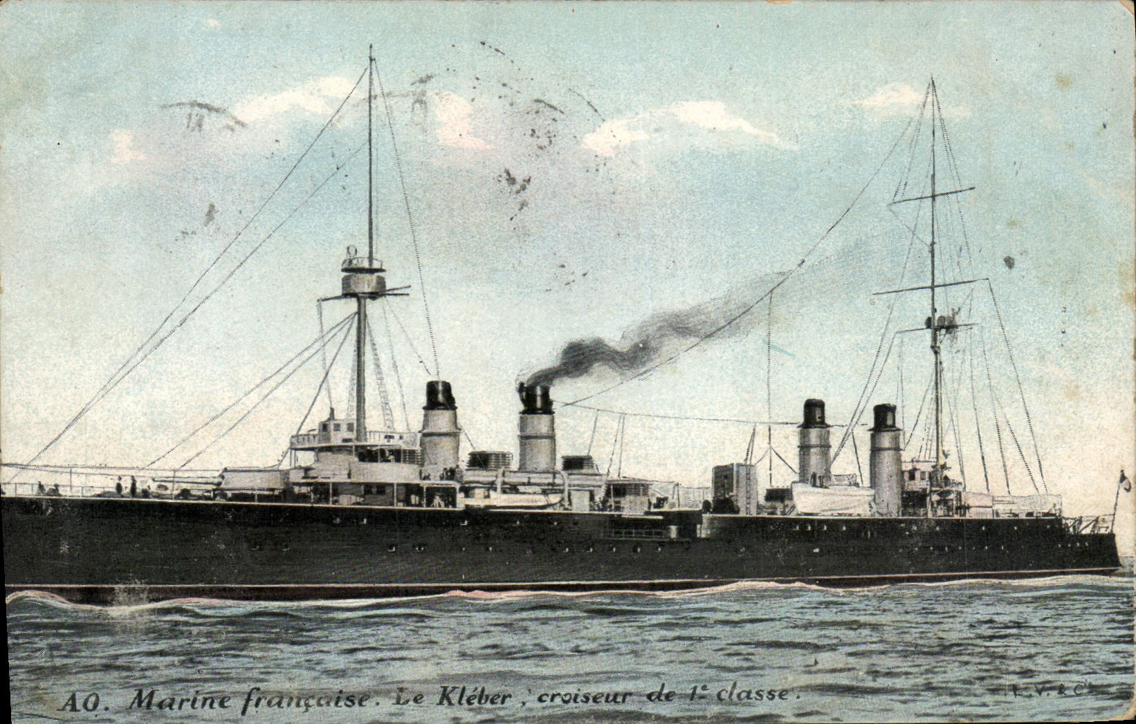CPA Bateau Le Kleber Croiseur de 1ere classe